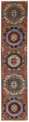 3x12 Rust and Multicolor Traditional Runner