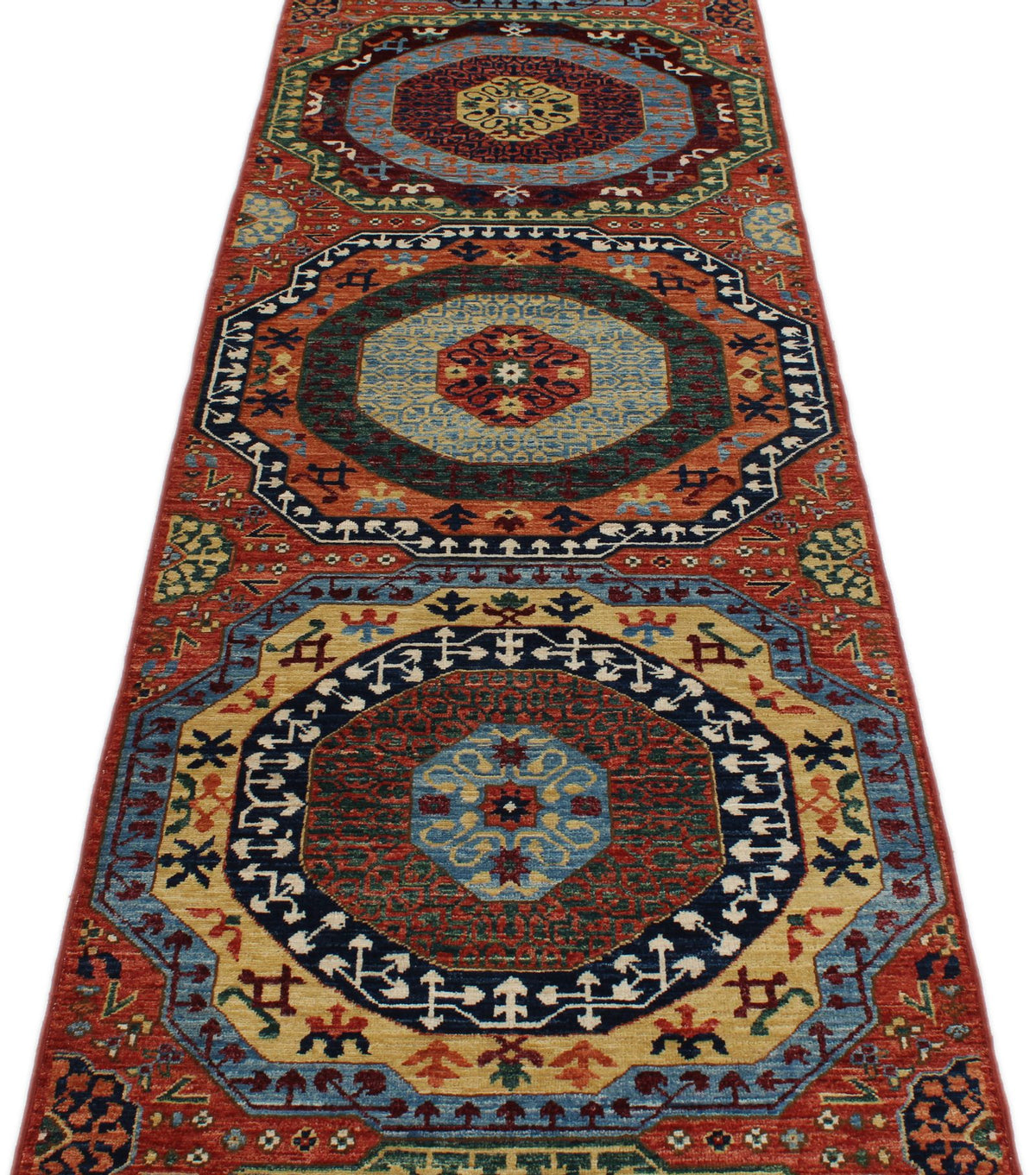3x12 Rust and Multicolor Traditional Runner
