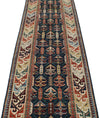 3x11 Navy and Beige Traditional Runner