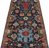 3x7 Navy and Multicolor Traditional Runner