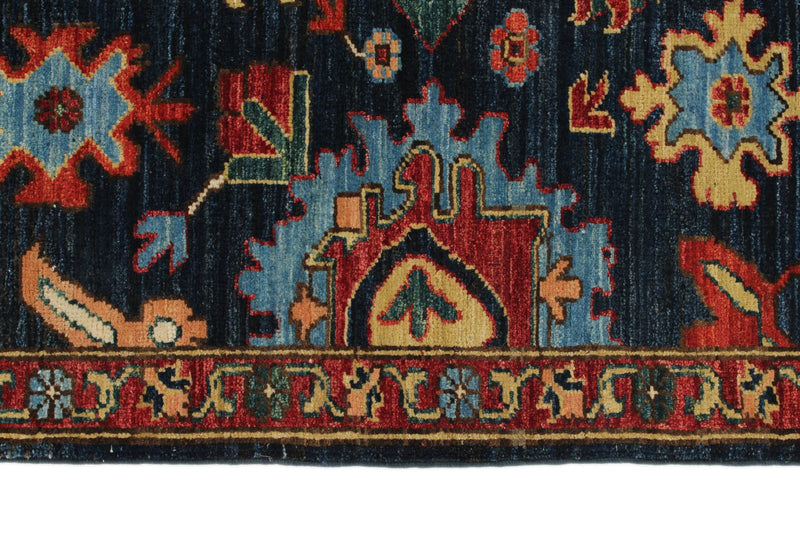 3x7 Navy and Multicolor Traditional Runner