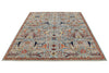 6x9 Blue and Red Traditional Rug