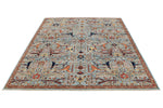 6x9 Blue and Red Traditional Rug