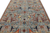 6x9 Blue and Red Traditional Rug