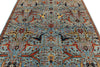 6x9 Blue and Red Traditional Rug