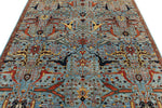 6x9 Blue and Red Traditional Rug