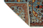 6x9 Blue and Red Traditional Rug
