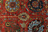 4x11 Red and Ivory Traditional Runner