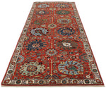 4x11 Red and Ivory Traditional Runner