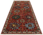 4x11 Red and Ivory Traditional Runner