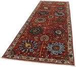 4x11 Red and Ivory Traditional Runner
