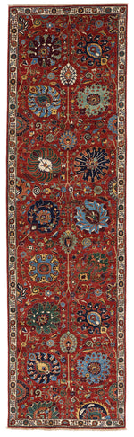 4x15 Red and Ivory Traditional Runner