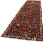 4x15 Red and Ivory Traditional Runner