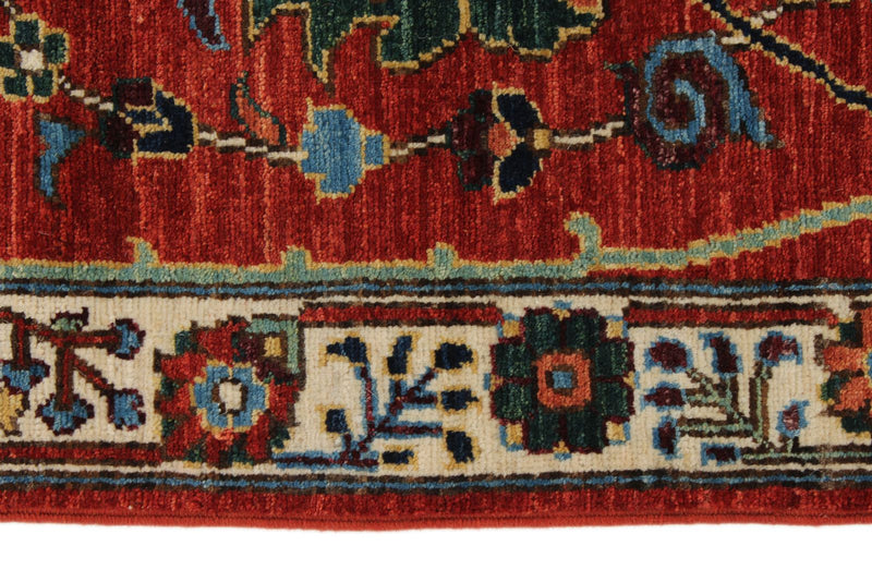 4x15 Red and Ivory Traditional Runner
