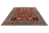 8x10 Rust and Blue Traditional Rug