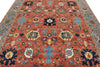 8x10 Rust and Blue Traditional Rug