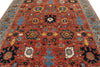 8x10 Rust and Blue Traditional Rug