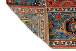 8x10 Rust and Blue Traditional Rug