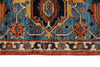 8x10 Rust and Blue Traditional Rug