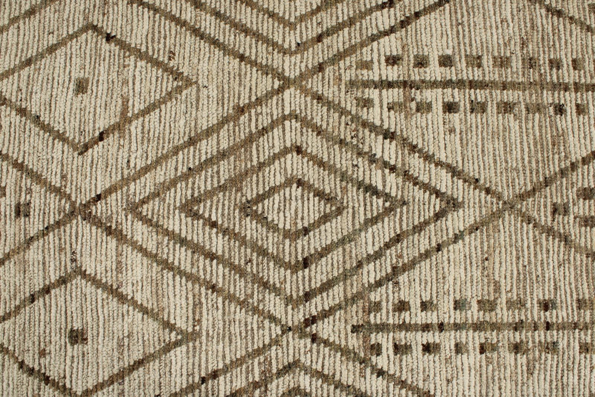 3x16 Beige and Brown Anatolian Tribal Runner