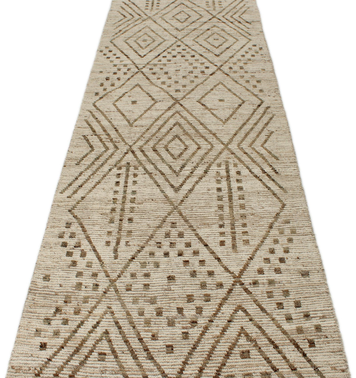 3x16 Beige and Brown Anatolian Tribal Runner