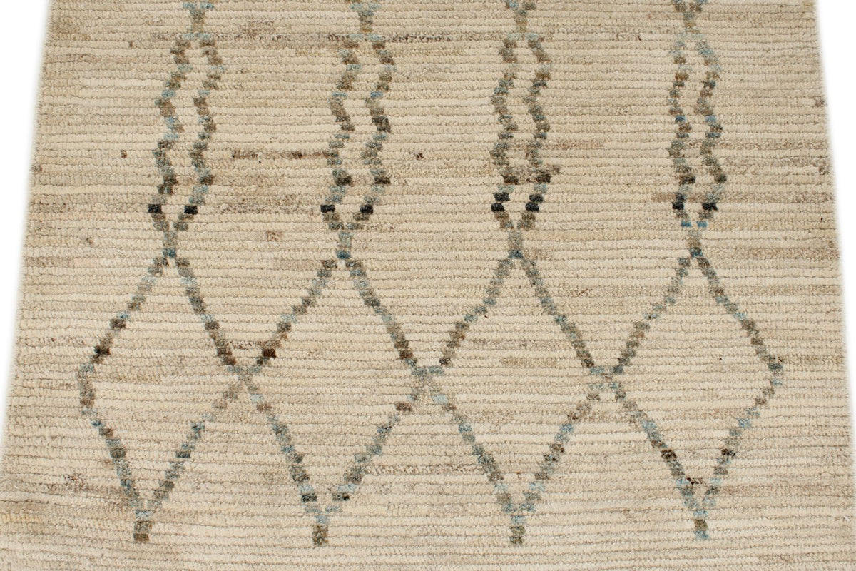 3x13 Ivory and Beige Anatolian Traditional Runner