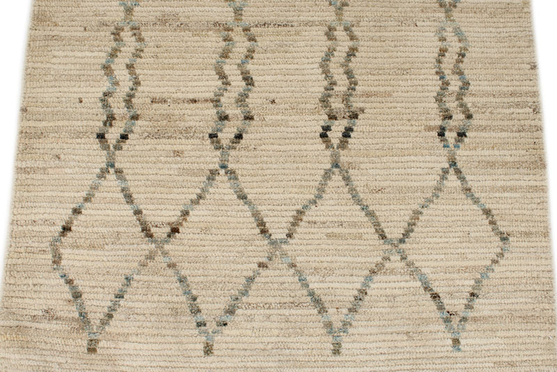 3x13 Ivory and Beige Anatolian Traditional Runner