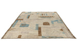 9x12 Beige and Multicolor Anatolian Tribal Rug