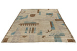 9x12 Beige and Multicolor Anatolian Tribal Rug