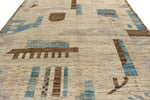 9x12 Beige and Multicolor Anatolian Tribal Rug