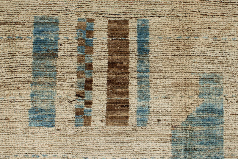 9x12 Beige and Multicolor Anatolian Tribal Rug