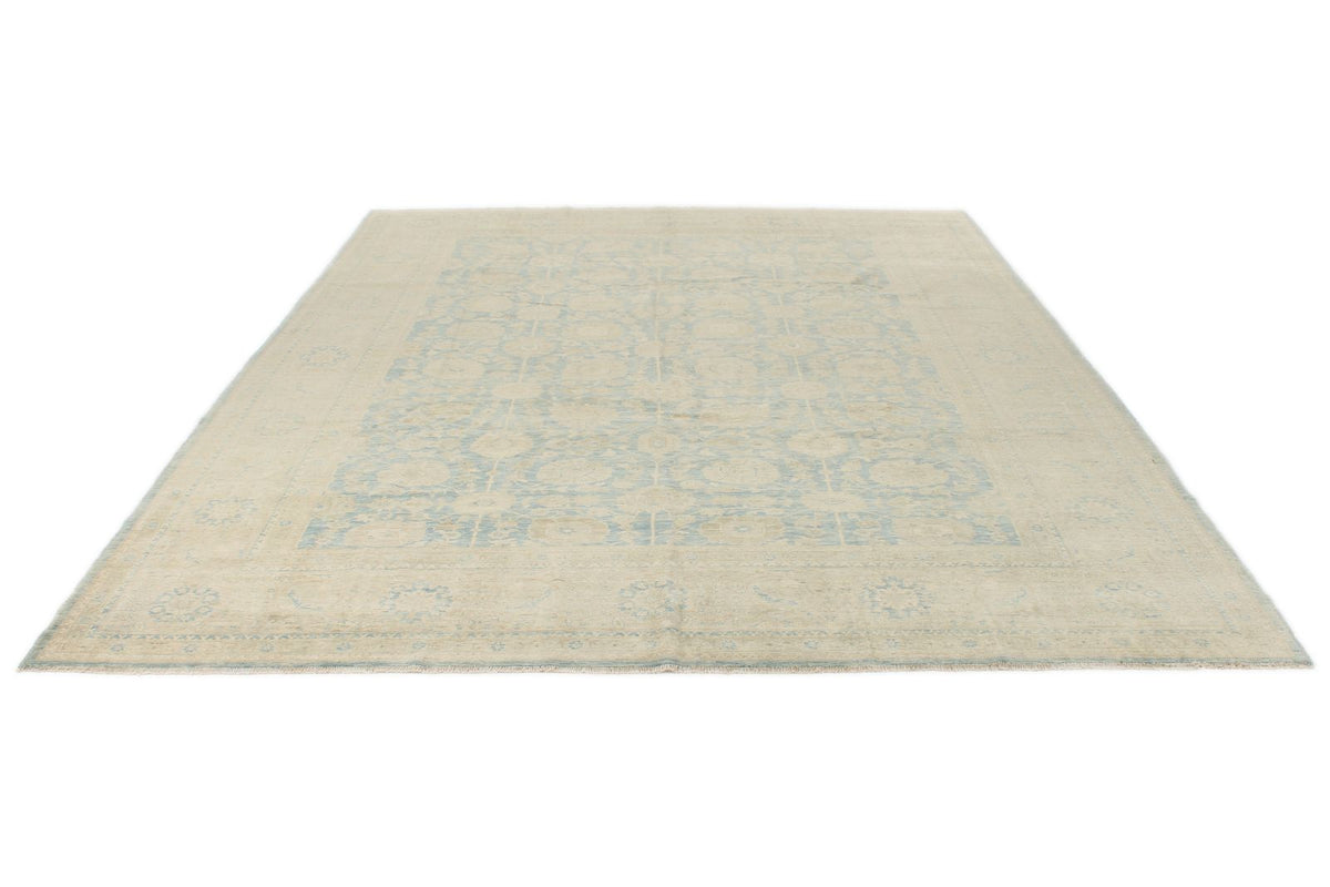 9x12 Light Blue and Beige Anatolian Traditional Rug