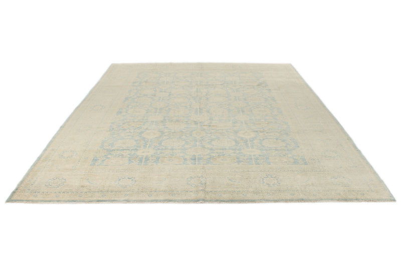 9x12 Light Blue and Beige Anatolian Traditional Rug