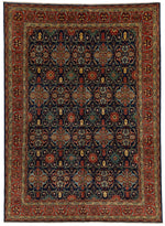 9x12 Navy and Red Anatolian Traditional Rug