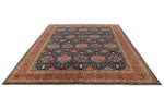 9x12 Navy and Red Anatolian Traditional Rug