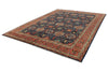 9x12 Navy and Red Anatolian Traditional Rug