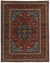 9x11 Burgundy and Multicolor Anatolian Traditional Rug