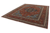9x11 Burgundy and Multicolor Anatolian Traditional Rug
