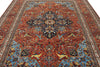 9x11 Burgundy and Multicolor Anatolian Traditional Rug