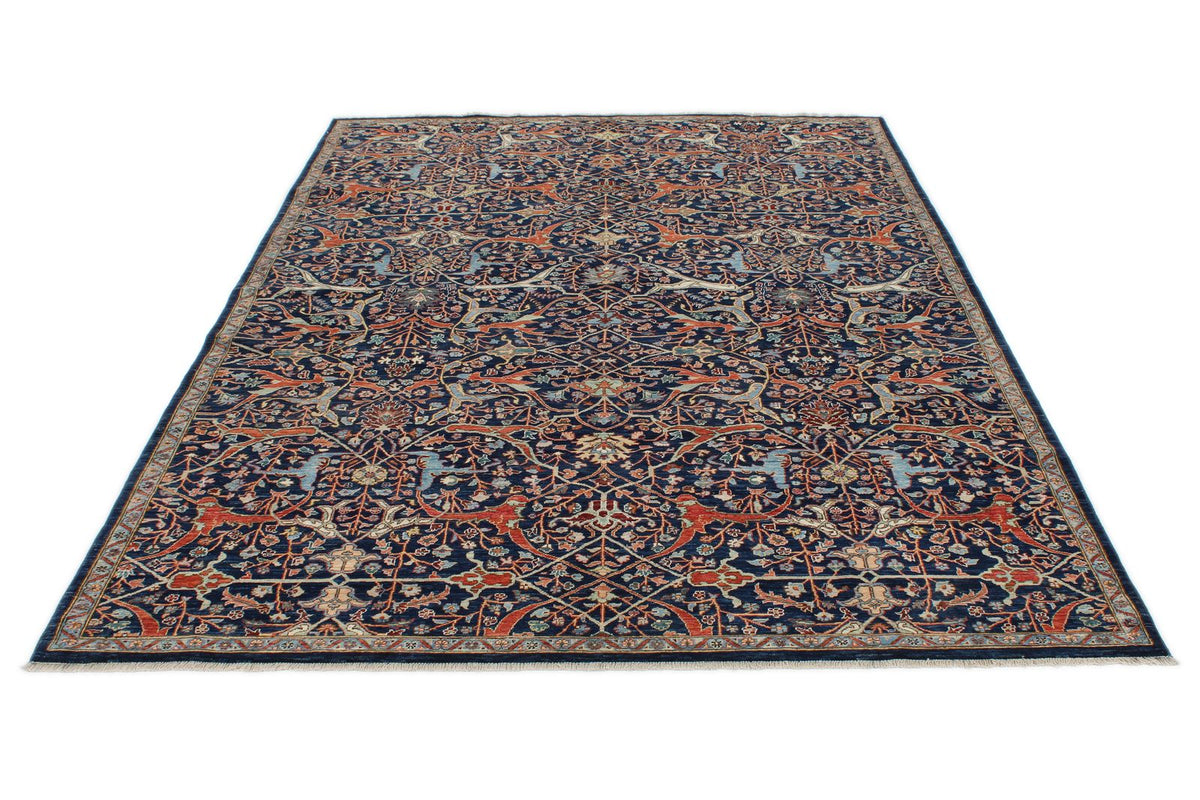6z9 Navy and Multicolor Anatolian Traditional Rug
