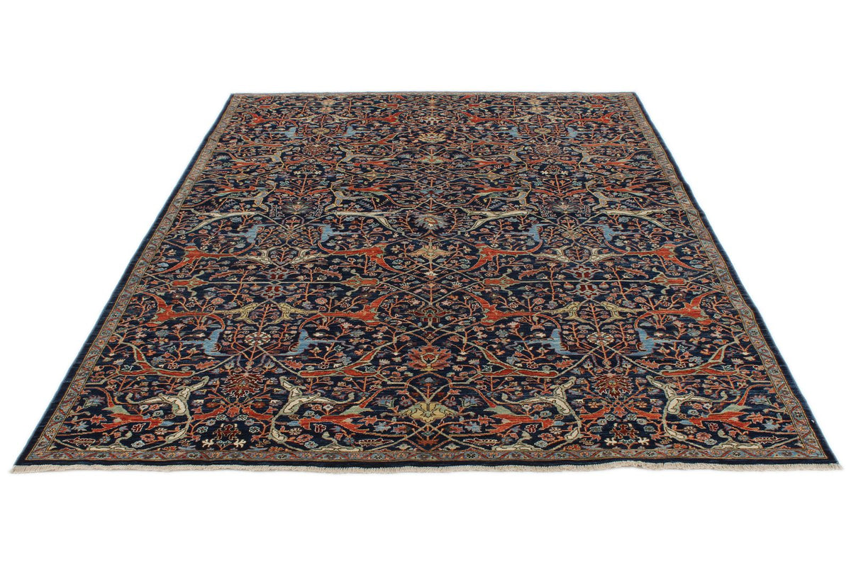 6z9 Navy and Multicolor Anatolian Traditional Rug