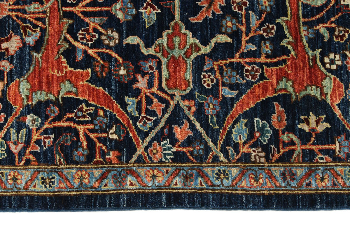 6z9 Navy and Multicolor Anatolian Traditional Rug