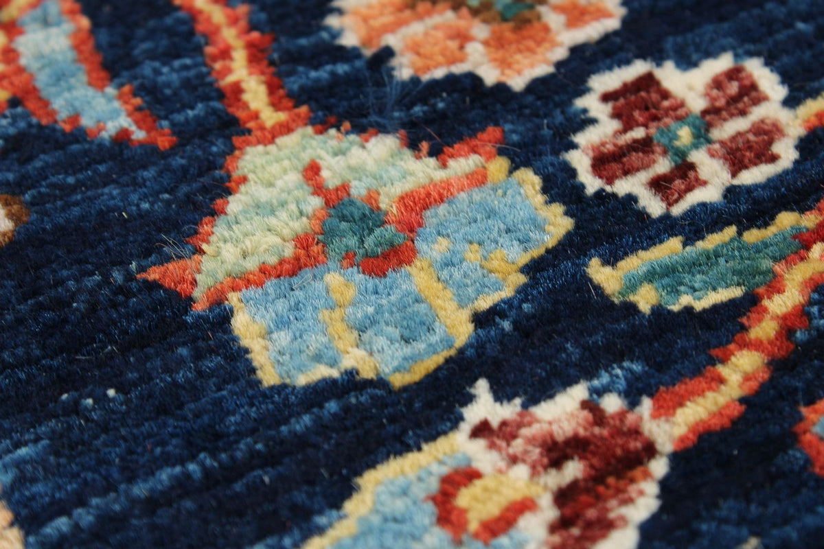 6z9 Navy and Multicolor Anatolian Traditional Rug