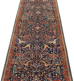 3x10 Navy and Red Anatolian Traditional Runner