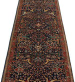 3x10 Navy and Red Anatolian Traditional Runner