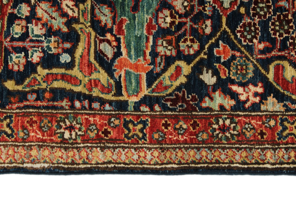 3x10 Navy and Red Anatolian Traditional Runner