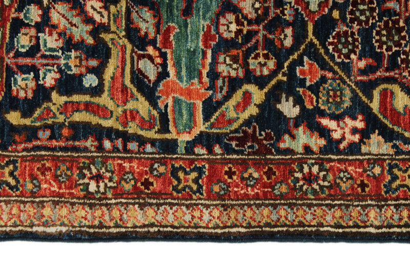 3x10 Navy and Red Anatolian Traditional Runner