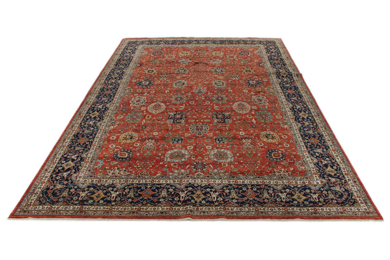 10x15 Red and Navy Anatolian Traditional Rug
