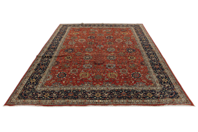 10x15 Red and Navy Anatolian Traditional Rug