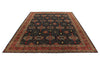 10x14 Charcoal and Red Anatolian Traditional Rug